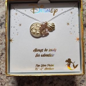 Disney LA Rocks Fine Silver Plated Little Mermaid Necklace Charms  Jewelry